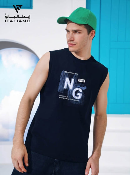 Sleeveless T-shirt P0984